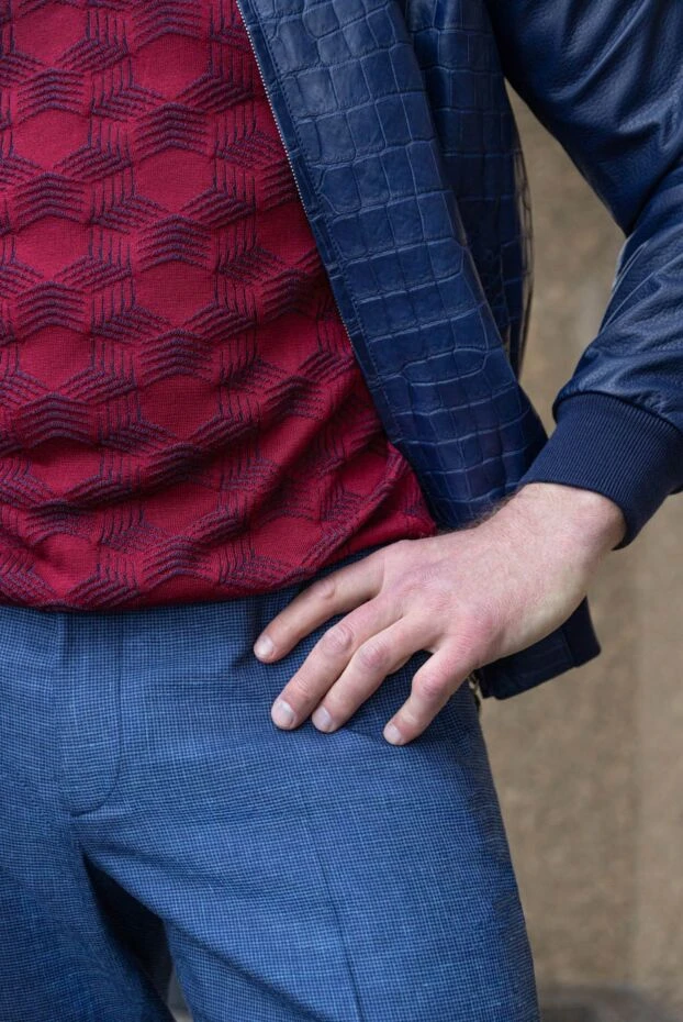 Stefano Ricci текстуралы тоқыма және баулы ерлерге арналған шалбар 171490 - фото 2