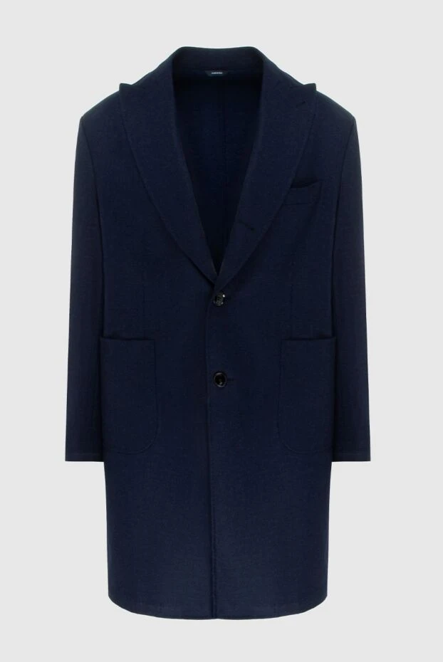 Tombolini man blue wool coat for men купить с ценами и фото 171502 - photo 1