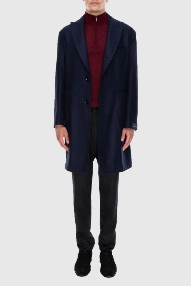 Tombolini man blue wool coat for men купить с ценами и фото 171502 - photo 2