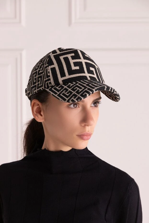 Balmain woman cotton black cap for woman купить с ценами и фото 171505 - photo 2