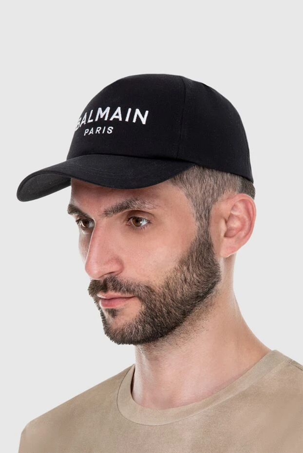 Balmain man cotton black cap for men купить с ценами и фото 171507 - photo 2