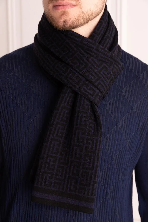 Balmain man black wool scarf for men купить с ценами и фото 171511 - photo 2