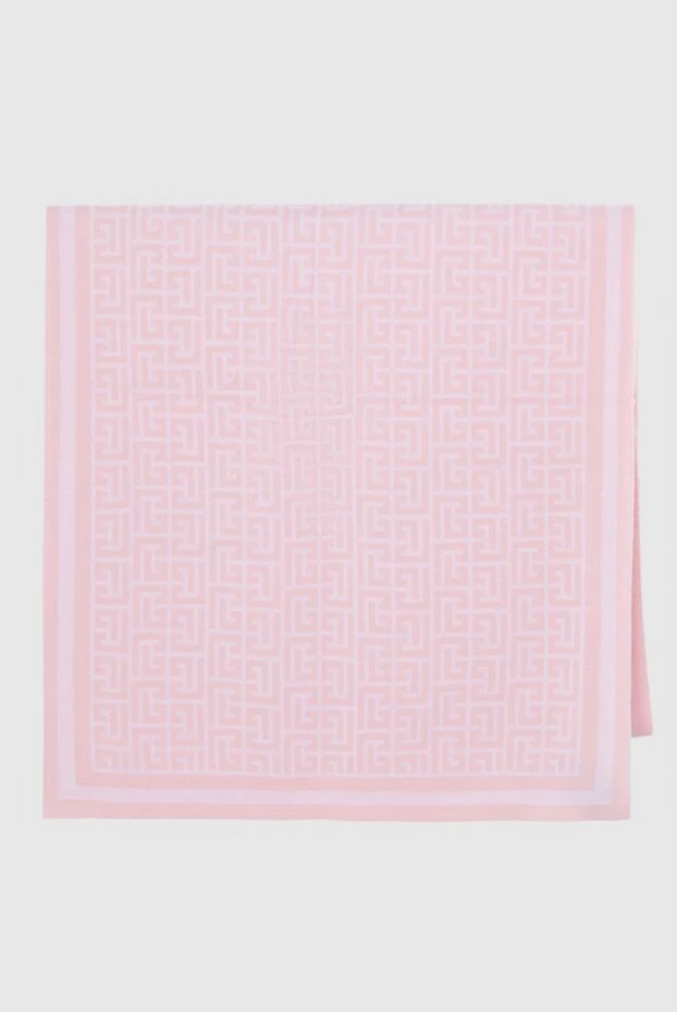 Balmain woman pink wool scarf for woman купить с ценами и фото 171518 - photo 1