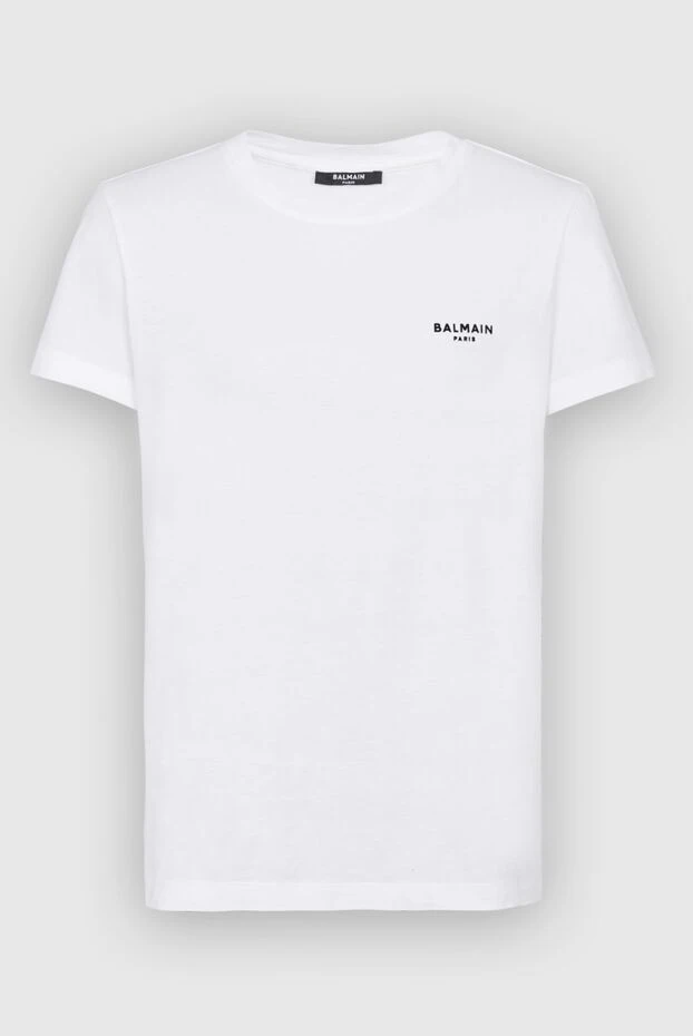 Balmain man white cotton t-shirt for men купить с ценами и фото 171521 - photo 1