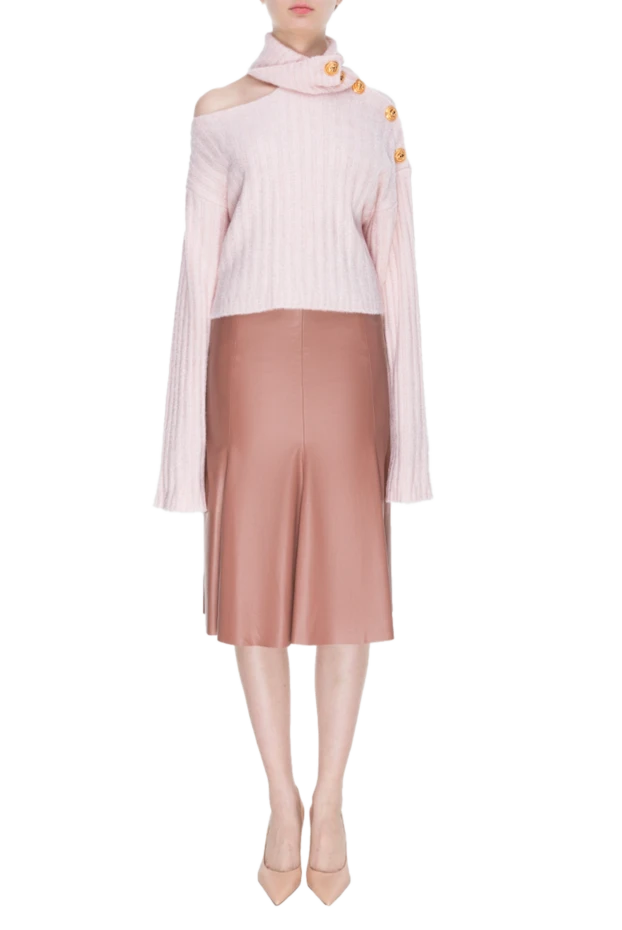 Balmain asymmetrical off-the-shoulder long sleeve jumper with buttons 171528 - photo 2