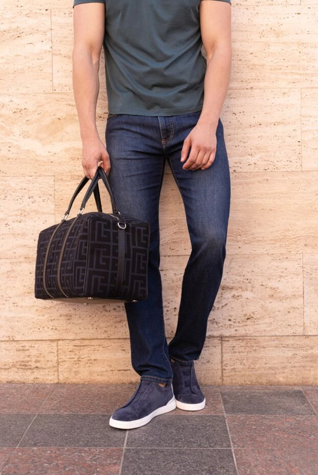 Balmain ерлерге арналған қара жол сөмкесі 171551 - фото 3