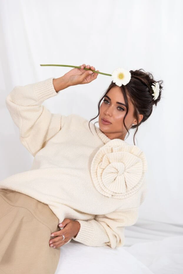 Magda Butrym объёмный шерстяной джемпер с укороченным силуэтом и эластичной отделкой
 171565 - фото 2