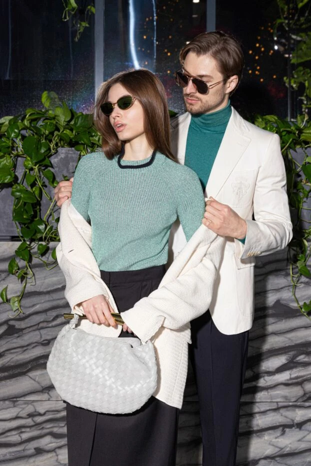 Magda Butrym жакет женский светлый текстурный оверсайз с накладными карманами 171574 - фото 2