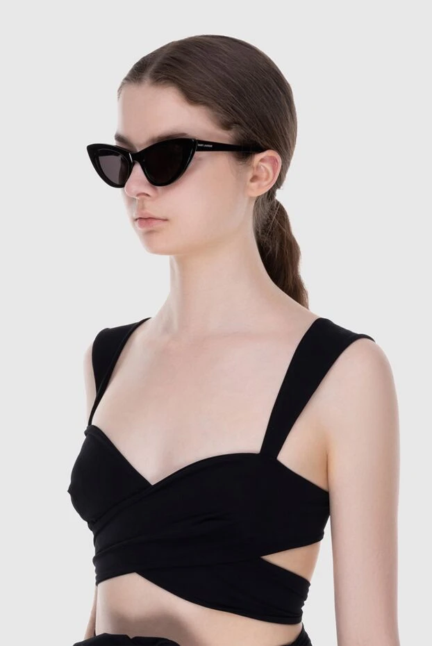 Magda Butrym верх купальника чёрный с высокой посадкой и драпировкой на талии 171579 - фото 3