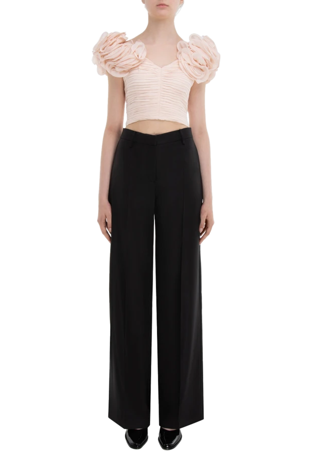 Magda Butrym woman black silk trousers for women купить с ценами и фото 171591 - photo 2