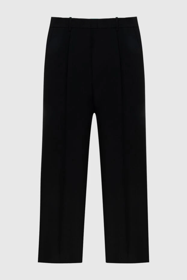 Valentino woman black wool and silk trousers for women купить с ценами и фото 171642 - photo 1