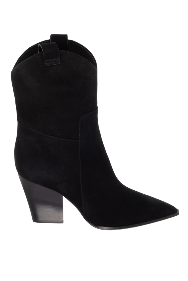 Santoni woman suede boots in black for women купить с ценами и фото 171661 - photo 1