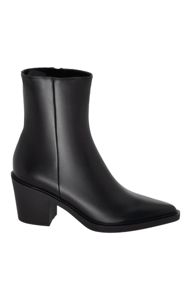 Gianvito Rossi woman black leather ankle boots for woman купить с ценами и фото 171668 - photo 1