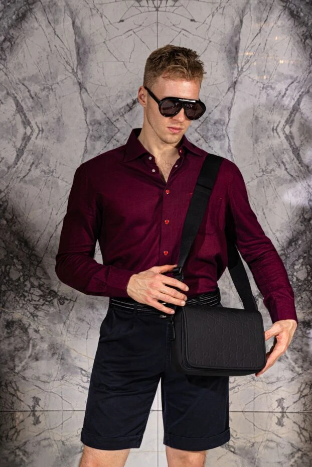 Kiton cotton and lyocell shirt purple for men 171691 - photo 2