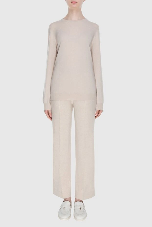 Brunello Cucinelli beige cashmere jumper with a soft fit
 171706 - photo 2