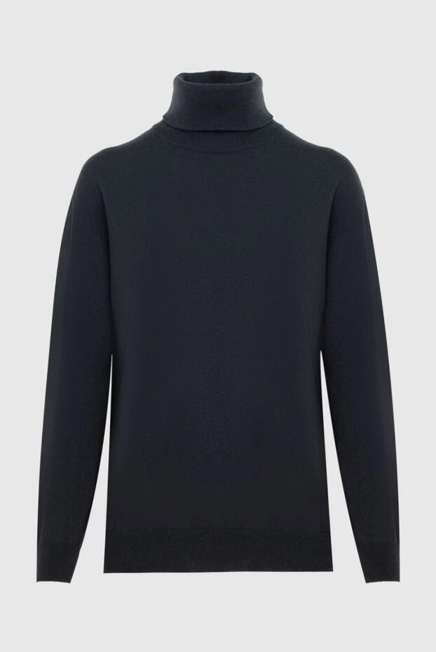 Кашемировый гольф черного цвета с гладкой текстурой - фото 1