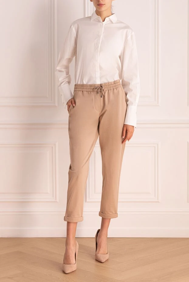 Brunello Cucinelli women's casual trousers with cuffs and drawstring waist 171717 - photo 2