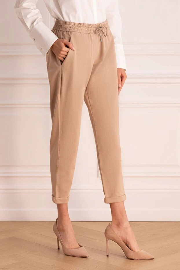 Brunello Cucinelli women's casual trousers with cuffs and drawstring waist 171717 - photo 3