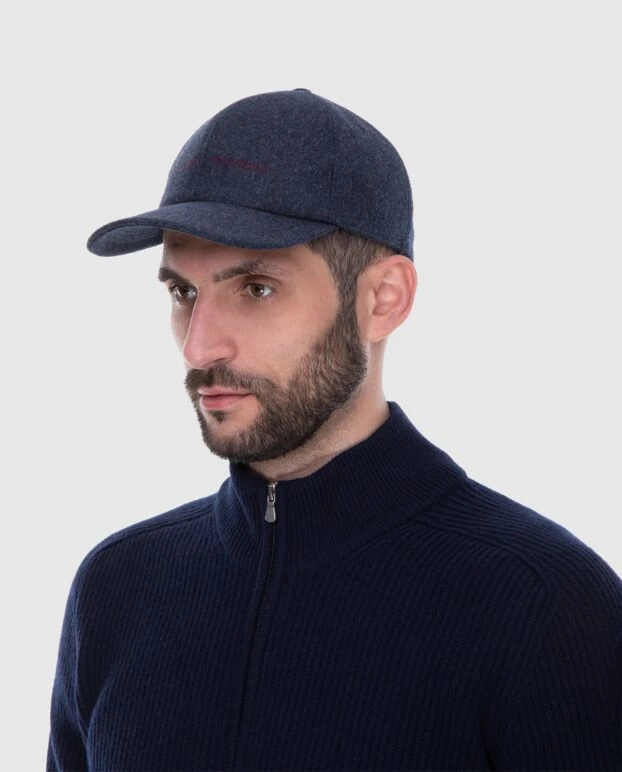 Классическая бейсболка из плотной шерсти с изогнутым козырьком
- фото 2