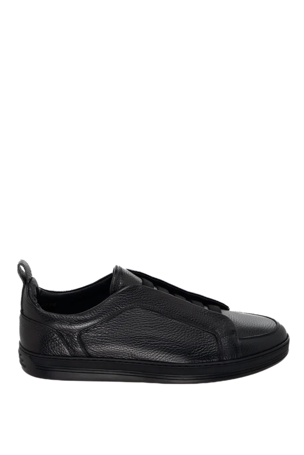 Doucal`s man genuine leather sneakers black for men купить с ценами и фото 171767 - photo 1