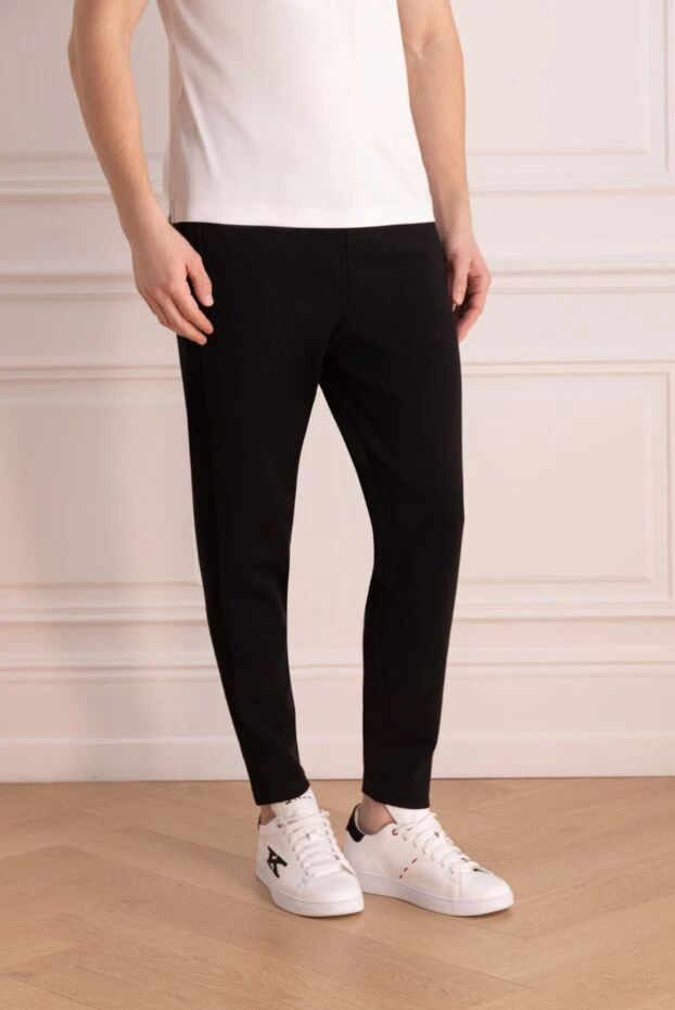 Zilli штаны спортивные черные с карманами на молниях мужские 171784 - фото 3