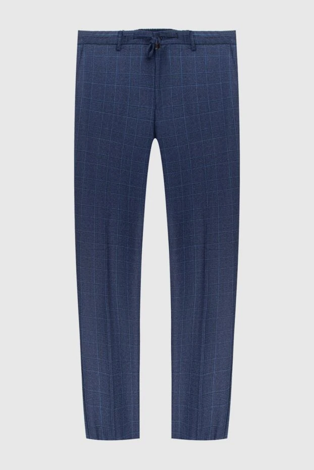 Cesare di Napoli man blue wool trousers for men купить с ценами и фото 171813 - photo 1