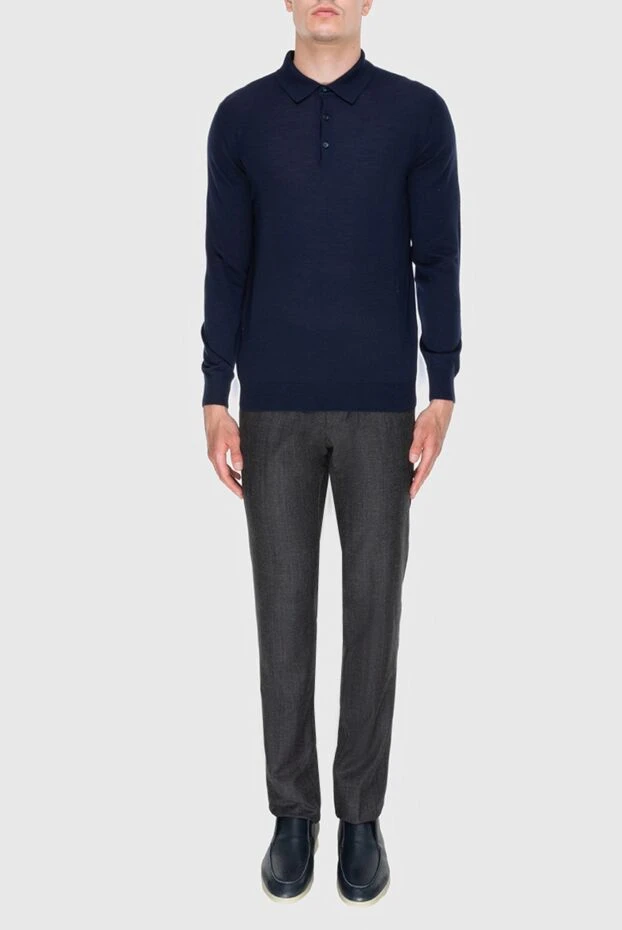 Cesare di Napoli man gray wool and cashmere trousers for men купить с ценами и фото 171814 - photo 2