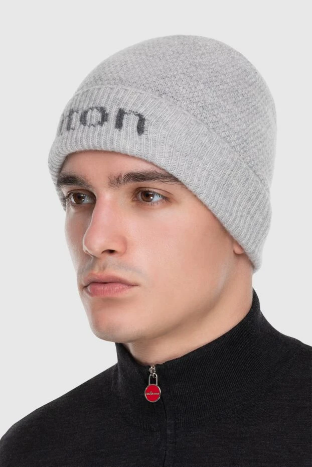 Kiton man gray cashmere hat for men купить с ценами и фото 171829 - photo 2