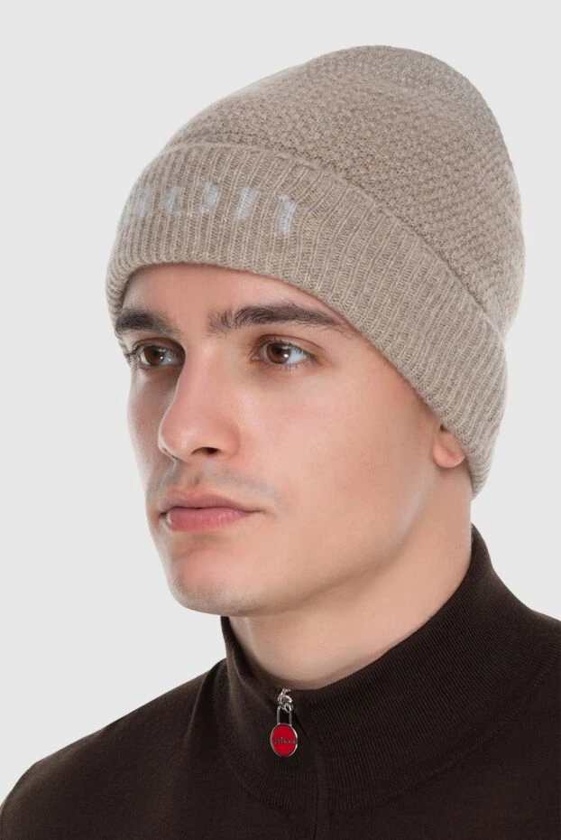 Kiton man gray cashmere hat for men купить с ценами и фото 171830 - photo 2