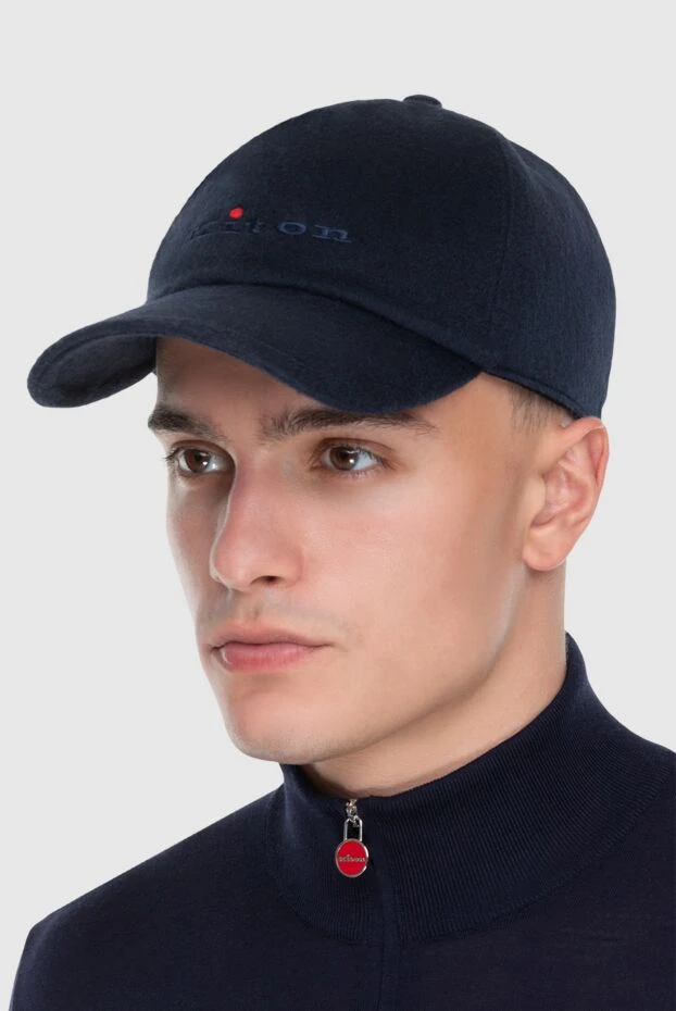 Kiton man blue cashmere cap for men купить с ценами и фото 171831 - photo 2