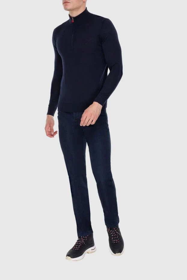 Kiton man wool troyer blue for men купить с ценами и фото 171835 - photo 2