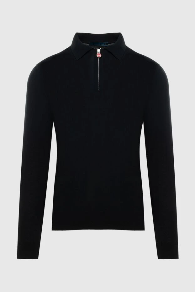 Kiton man wool long sleeve polo black for men купить с ценами и фото 171842 - photo 1