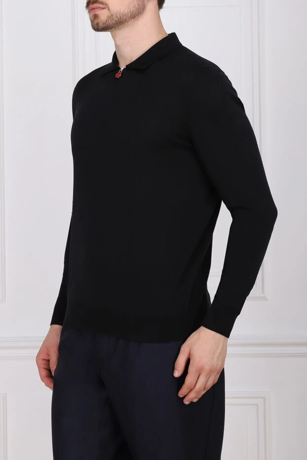 Kiton поло чёрного цвета с длинным рукавом и застёжкой на молнии 171842 - фото 3