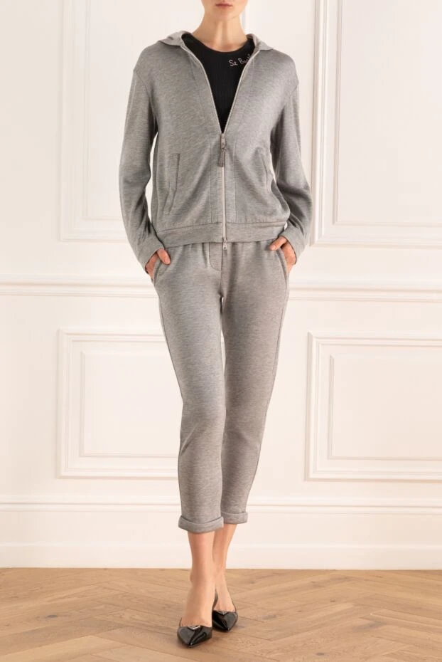 Brunello Cucinelli костюм из мягкого шелковистого хлопка в сером цвете
171849 - фото 2