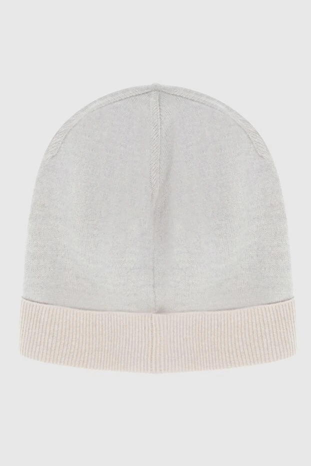 Stefano Ricci шапка из кашемира и шелка светлого бежевого цвета с монограммой 171852 - фото 3