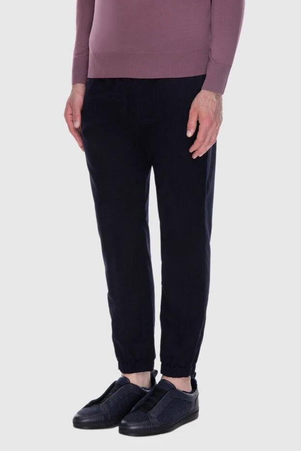 Loro Piana көк түсті мақта джоггер шалбар, ерлерге арналған 171874 - фото 3