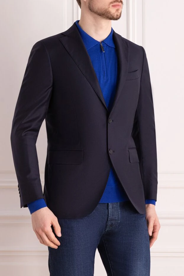 Sartoria Latorre blue wool jacket for men 171903 - photo 3
