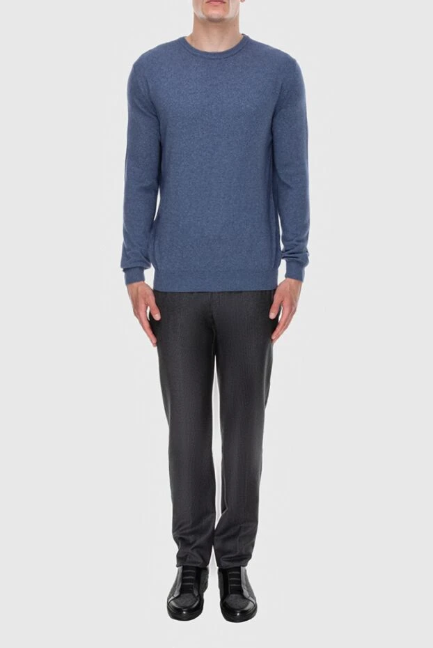 Cesare di Napoli man cashmere jumper blue for men купить с ценами и фото 171907 - photo 2