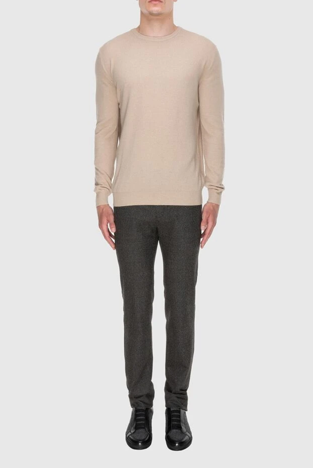 Cesare di Napoli man cashmere jumper beige for men купить с ценами и фото 171911 - photo 2