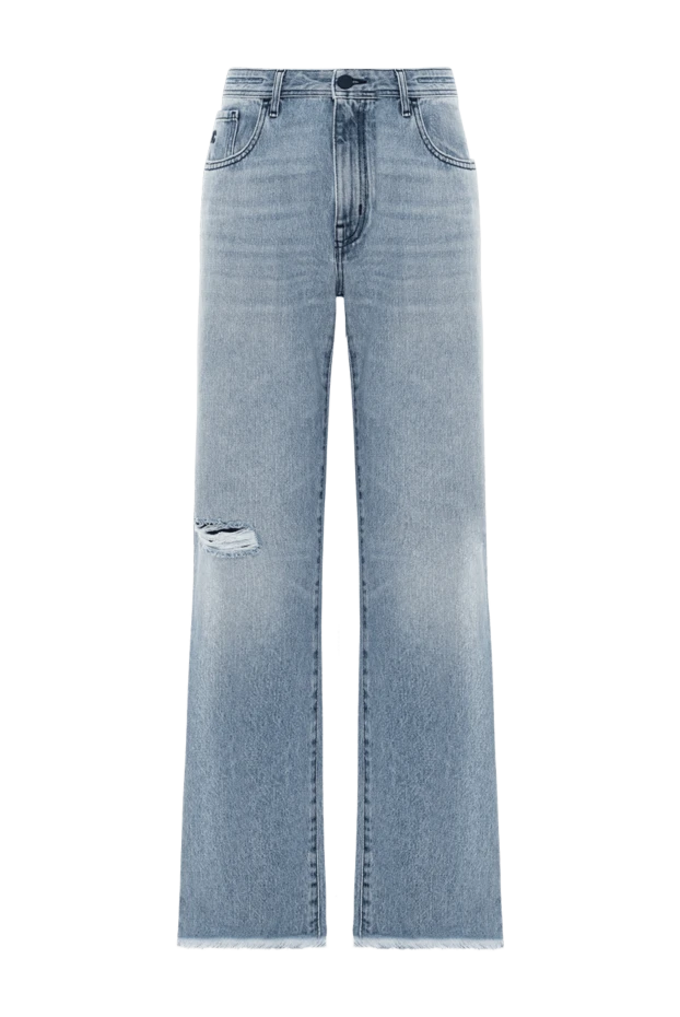 Jacob Cohen light blue jeans with raw hem and ripped knee detail 171931 - photo 1