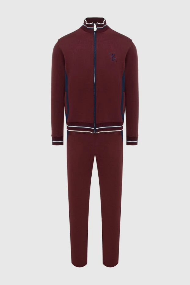 Billionaire man men's sports suit made of silk and cotton, burgundy купить с ценами и фото 171956 - photo 1