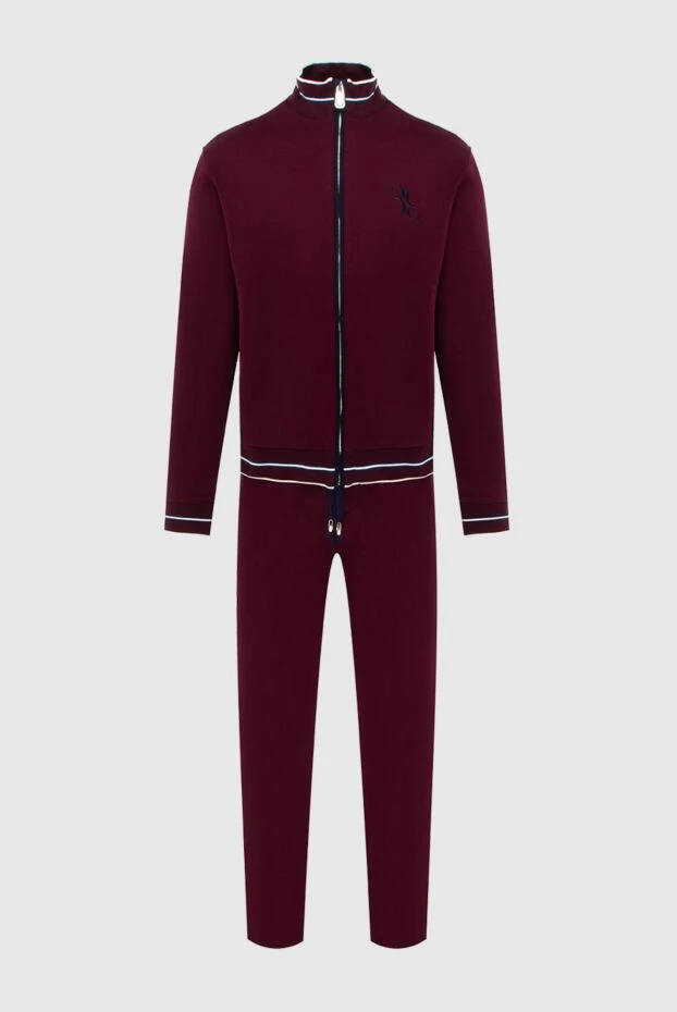 Billionaire man men's sports suit made of silk and cotton, burgundy купить с ценами и фото 171957 - photo 1