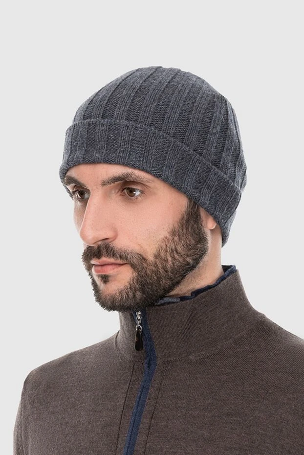 Gran Sasso man gray cashmere hat for men купить с ценами и фото 171997 - photo 2