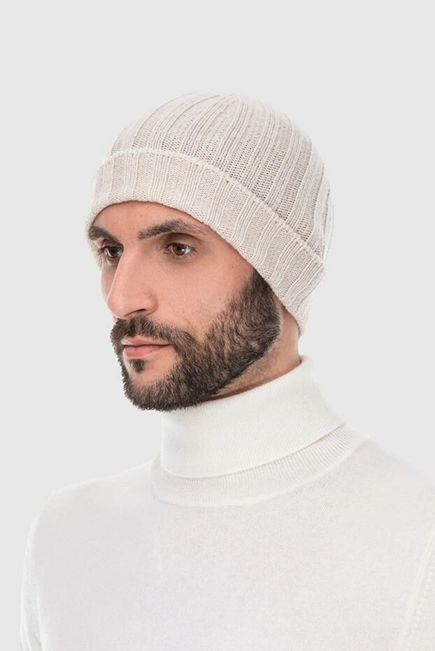 Gran Sasso man white cashmere hat for men купить с ценами и фото 171998 - photo 2