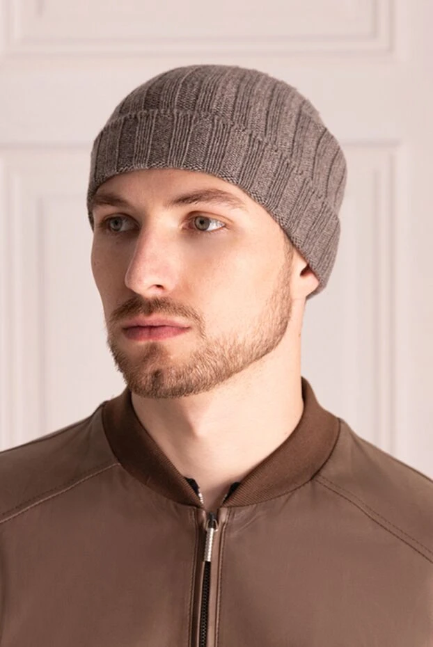 Gran Sasso man brown cashmere hat for men купить с ценами и фото 172007 - photo 2