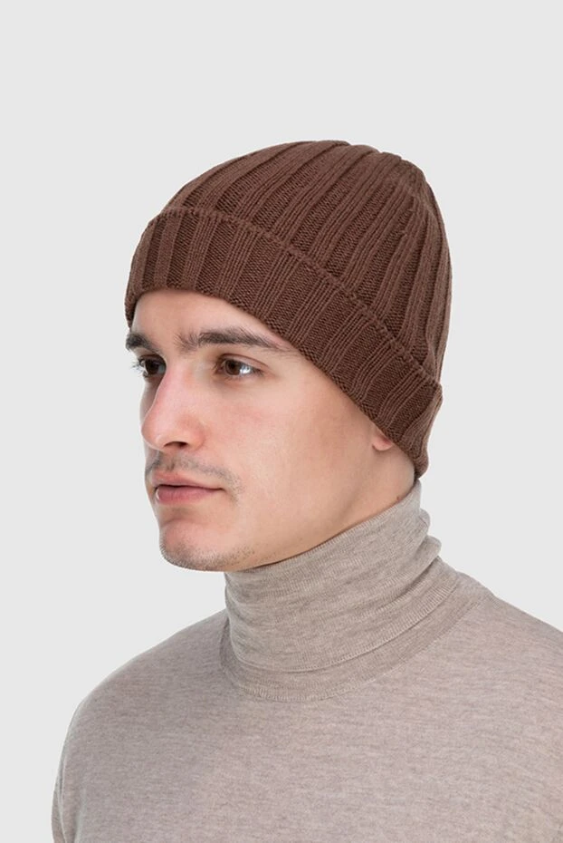 Gran Sasso man brown cashmere hat for men купить с ценами и фото 172011 - photo 2