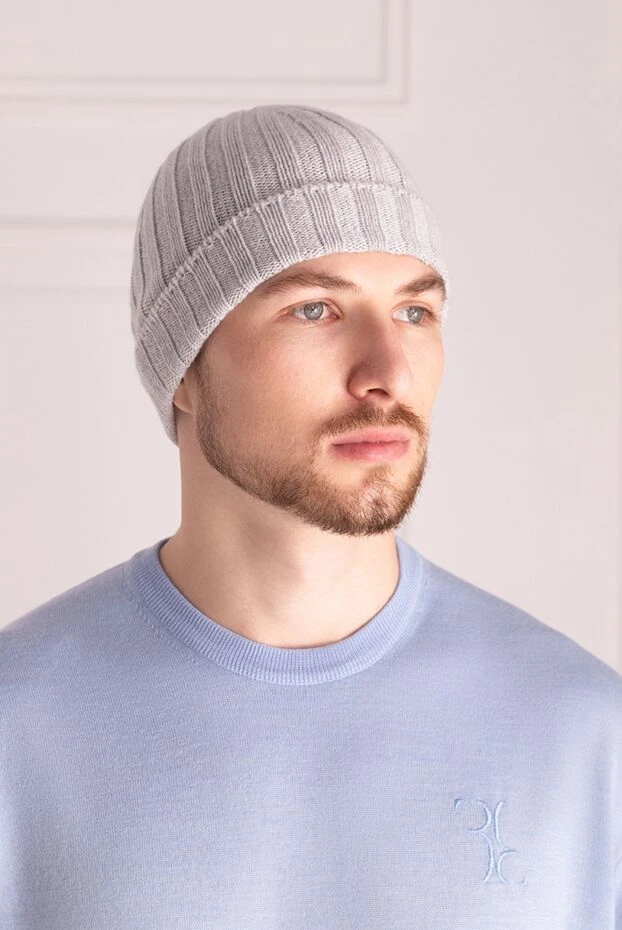 Gran Sasso man white cashmere hat for men купить с ценами и фото 172014 - photo 2