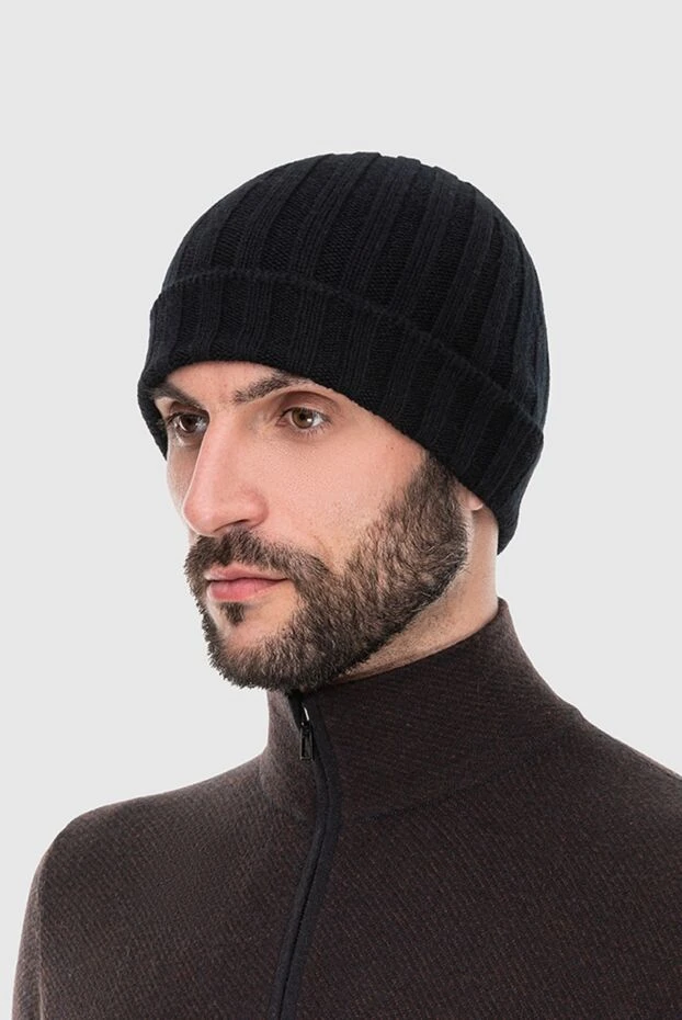 Gran Sasso man cashmere hat black for men купить с ценами и фото 172016 - photo 2