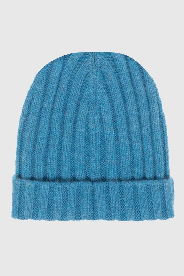 Gran Sasso шапка из кашемира бирюзово-синяя мужская 172018 - фото 3