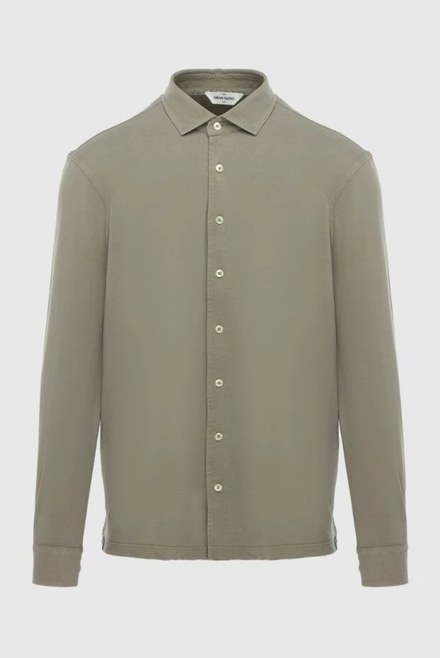 Gran Sasso man men's beige cotton shirt купить с ценами и фото 172028 - photo 1